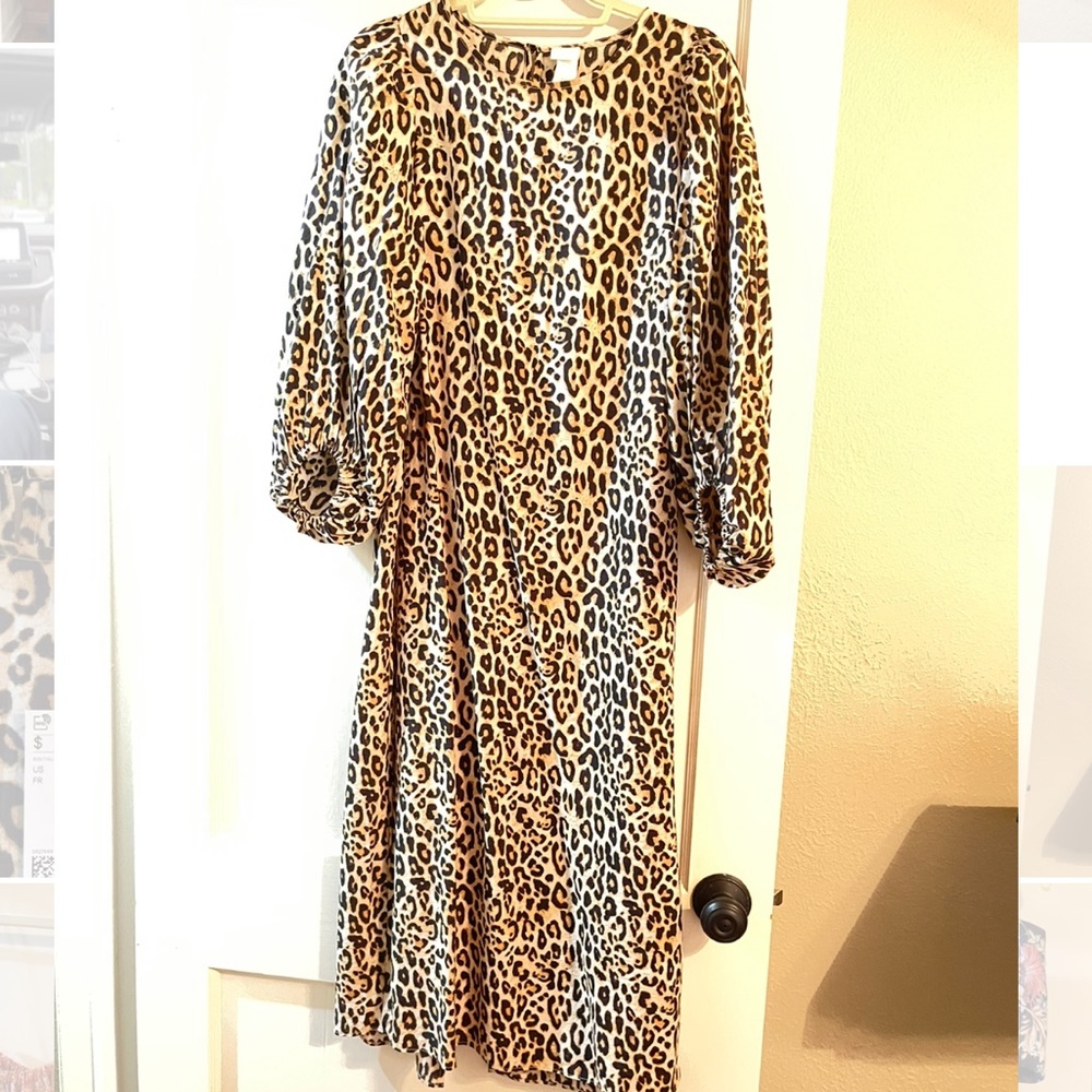H&M Cheetah print maxi dress size S NWT